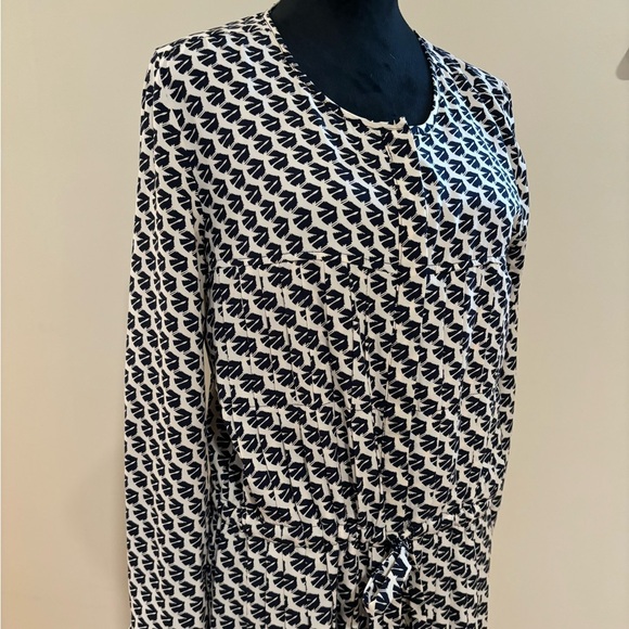Maeve - Crane Print - Drop Waist Tunic Top - Picture 2 of 6